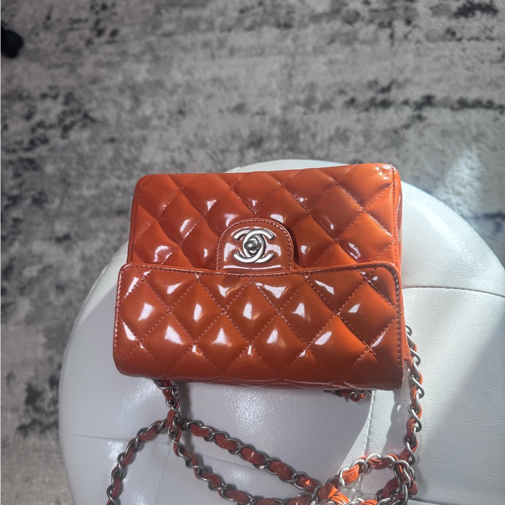 Chanel Shiny Orange Crossbody Bag